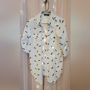 Karl Lagerfeld Sunglass print top